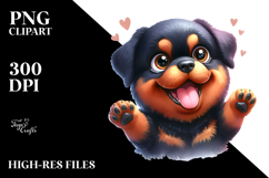 Expressive Cartoon Rottweiler PNG Product Image 2