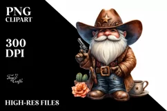 Vibrant Cowboy Gnome PNG Product Image 1