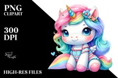 Cute Baby Unicorn Beachwear | Sublimation | Clipart Product Image 1