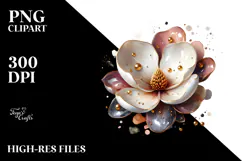Glossy Magnolia, Watercolor PNG Product Image 2