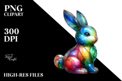Colorful Bunny PNG Product Image 2