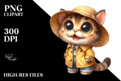 Big Eyes Sun Hat Raincoat Expressive Clipart Product Image 3