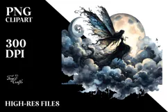 Gothic Fairy on Cloud PNG Product Image 2