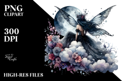 Gothic Fairy on Cloud PNG Product Image 2