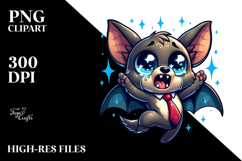 Dramatic Vampire with Superhero Cape PNG Product Image 2