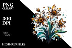 Wooden Stained Shiny Metallic Watercolor Splash Clipart Product Image 3