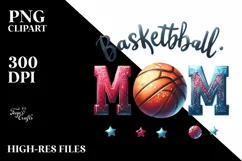 Basketball Mom Glitter PNG Product Image 3