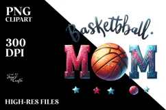 Basketball Mom Glitter PNG Product Image 2
