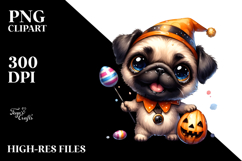 Expressive Pug for Halloween, PNG Product Image 2