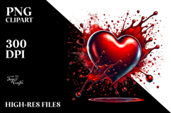 Red Glossy Heart PNG Product Image 2