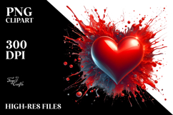 Red Glossy Heart PNG Product Image 2