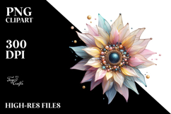 Abstract Shiny Sunflower PNG Product Image 2