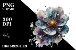 Glossy Cosmos with Golden Insertions Watercolor Splash Product Image 1