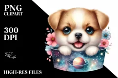 Cute Babydog Cosmos Pocket Clipart Product Image 3