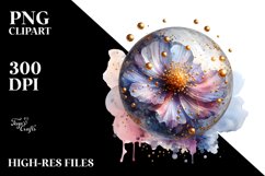 Glossy Cosmos with Golden Insertions Watercolor Splash Product Image 3