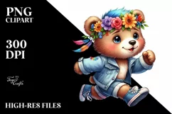 Baby Bear with Cool Haircut PNG Product Image 1