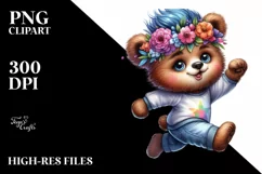 Baby Bear with Cool Haircut PNG Product Image 1