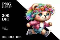 Baby Bear with Cool Haircut PNG Product Image 1
