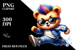 Aggressive Running Bear, Transparent PNG Product Image 2