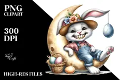 Bunny with Goofy Haircut and Teeth PNG Product Image 2