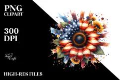 Vibrant Sunflower with Confetti PNG Product Image 2