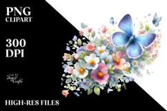 Butterfly of Spring Flowers, Transparent PNG Product Image 2