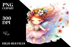 Colorful Fairy Tumbling Petals Clipart Product Image 3