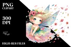 Colorful Fairy Tumbling Petals Clipart Product Image 3