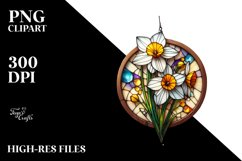 Wooden Stained Narcissus Metallic Clipart Product Image 1