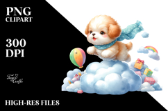 Colorful Baby Dog on Cloud Product Image 2