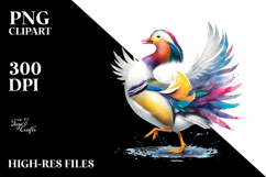 Duck Dancing Colorful Clipart Product Image 2