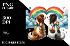 View from Behind English Springer Spaniel Heart Shape PNG Product Image 2
