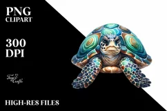 Colorful Whimsical Baby Turte Clipart Product Image 3