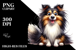 Cute Crazy Collie with Big Eyes Clipart Product Image 2