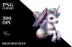 Colorful Baby Unicorn at Latin Club, PNG Product Image 1