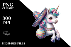 Colorful Baby Unicorn at Latin Club, PNG Product Image 2