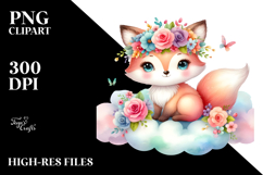 Adorable Pastel Fox, Transparent PNG Product Image 2