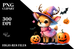 Cute Baby Elk in Style, Halloween PNG Product Image 2
