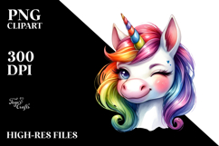 Colorful Winking Baby Unicorn Product Image 2
