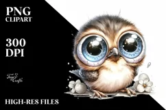 Bird with Quirky Sunglasses, Transparent PNG Product Image 1