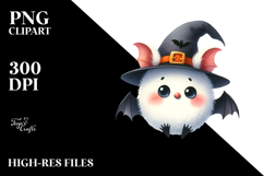 Funny Bat Watercolor, PNG Product Image 2