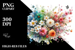 Colorful Flower Spring Flowers PNG Product Image 2