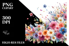 Colorful Flower Spring Flowers PNG Product Image 2