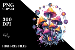 splashy Magical Mushroom PNG Product Image 2