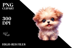 Happy Bichpoo Puppy PNG Product Image 2