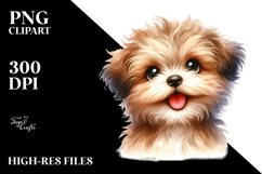 Baby Bichpoo Watercolor PNG Product Image 2