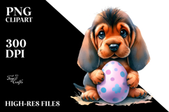 Cute Easter Bloodhound PNG Product Image 2