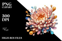 Chrysanthemum Stained Golden Insertions | Clipart Product Image 3