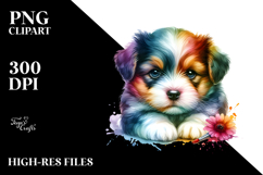 Colorful Baby Dog Beachwear | Sublimation Clipart Product Image 2