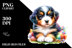 Colorful Baby Dog Beachwear | Sublimation Clipart Product Image 2